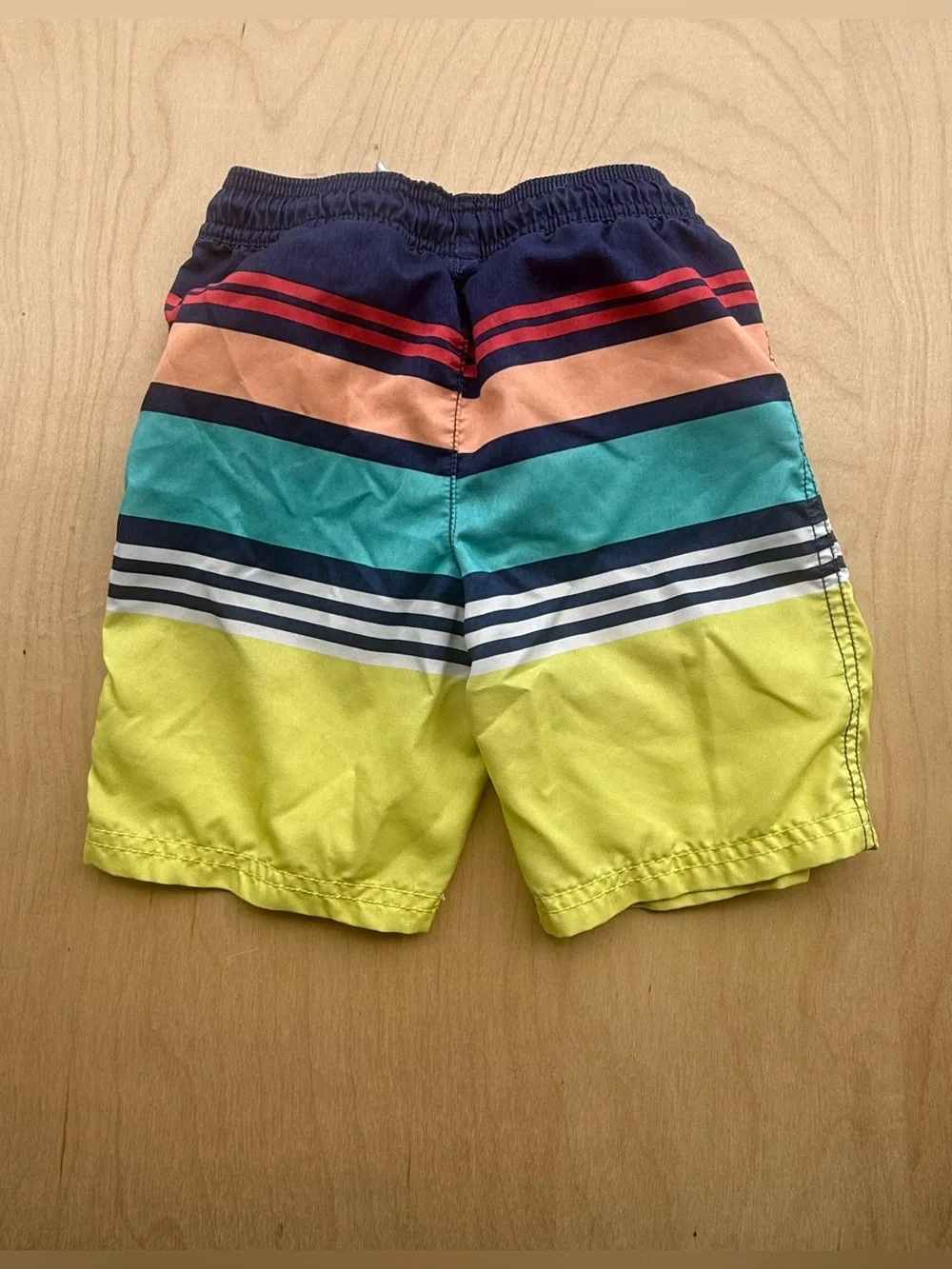 Carter's Kids Striped Drawstring Swim Trunks Boys Bottoms size 5 / 5A